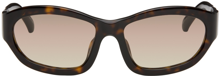 Photo: Dries Van Noten Brown Linda Farrow Edition Goggle Sunglasses