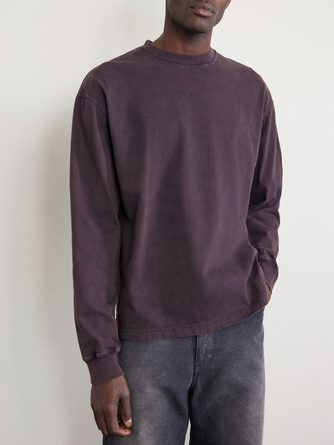 AGOLDE - Asha Cotton-Jersey T-Shirt - Brown