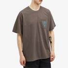 South2 West8 Men's Round Pocket T-Shirt in Charcoal