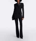 Sportmax Double-breasted virgin wool tuxedo jacket