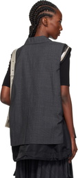 sacai Gray Glen Check Vest