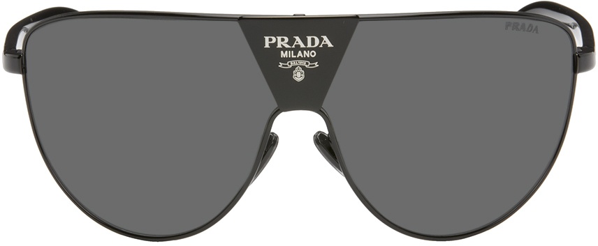 Photo: Prada Eyewear Black Mirrored Sunglasses