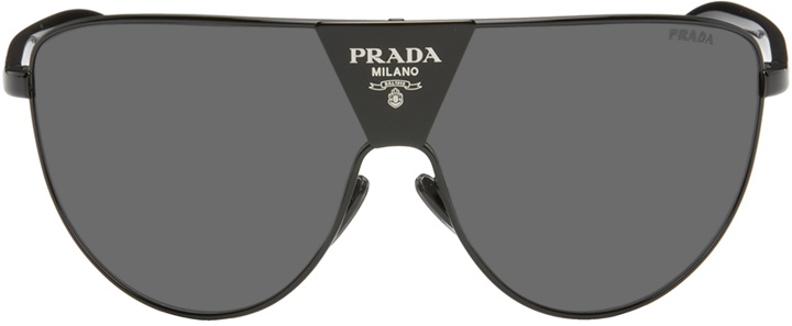 Photo: Prada Eyewear Black Mirrored Sunglasses