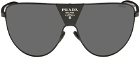 Prada Eyewear Black Mirrored Sunglasses