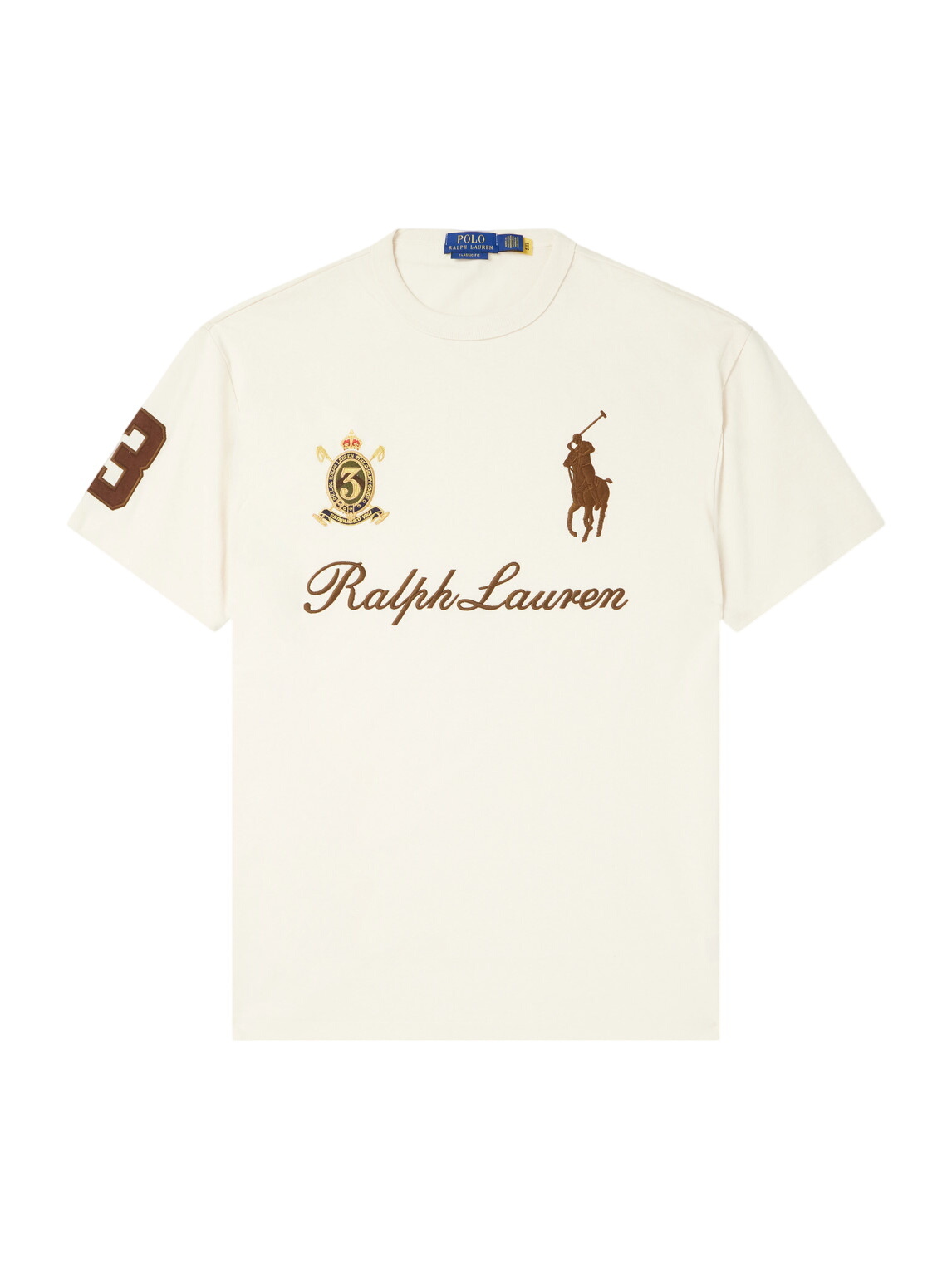 Polo Ralph Lauren Men's Crest Logo T-Shirt in White Polo Ralph Lauren
