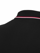 MONCLER - Long Sleeves Cotton Piquet Polo Shirt