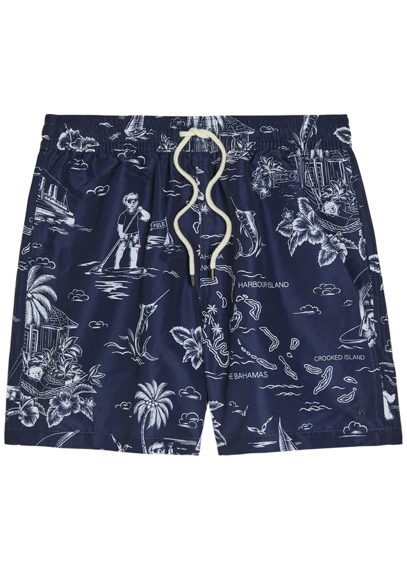 Photo: Polo Ralph Lauren Printed Shell Swim Shorts Blue