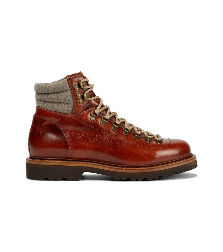 Photo: Brunello Cucinelli - Mountain leather hiking boots