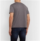 Isaia - Silk and Cotton-Blend T-Shirt - Gray