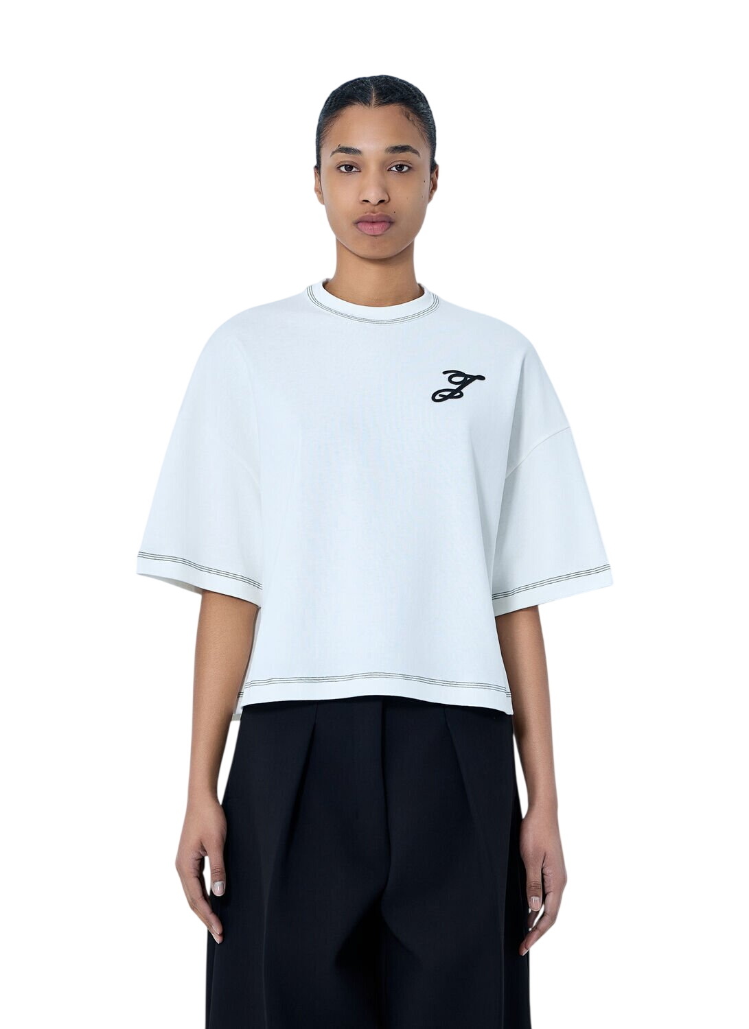 Tricot Comme des Garcons White Flower Long Sleeve T-Shirt Tricot