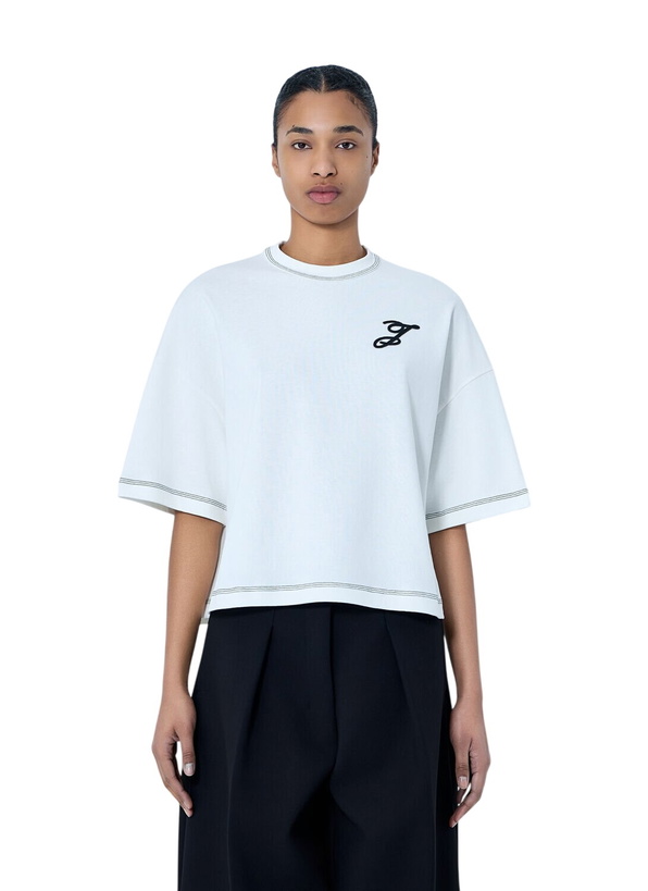 Photo: Jacquemus Logo Embroidered Boxy T-Shirt