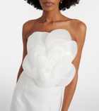 Leo Lin Floral-appliqué maxi dress