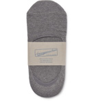 Anonymous Ism - Mélange Stretch Cotton-Blend No-Show Socks - Gray