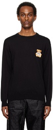 Moschino Black Teddy Patch Sweater