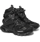 BALENCIAGA - Track High Nylon, Mesh and Rubber High-Top Sneakers - Black