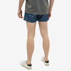 Versace Men's Geometric Print Swim Short in Blue/Purple