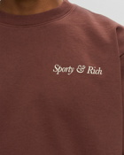 Sporty & Rich Hwcny Crewneck Red - Mens - Sweatshirts