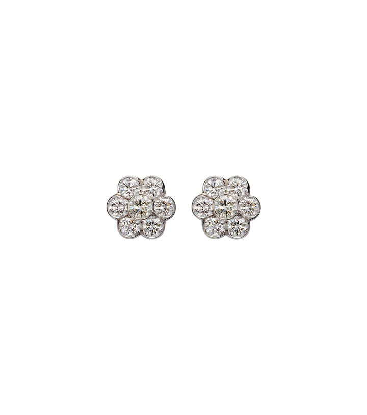 Photo: Anita Ko Flora 18kt white gold earrings with diamonds