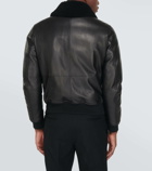 Tom Ford Shearling-trimmed leather jacket