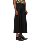 Lad Musician Black 2Tuck Cropped Wide Trousers