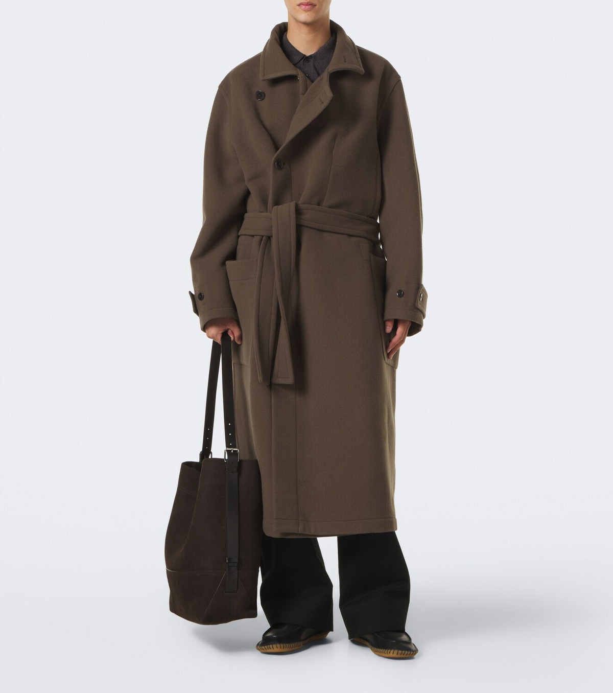 Lemaire Belted leather tote bag