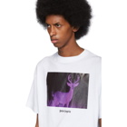 Palm Angels White Night Vision Deer T-Shirt