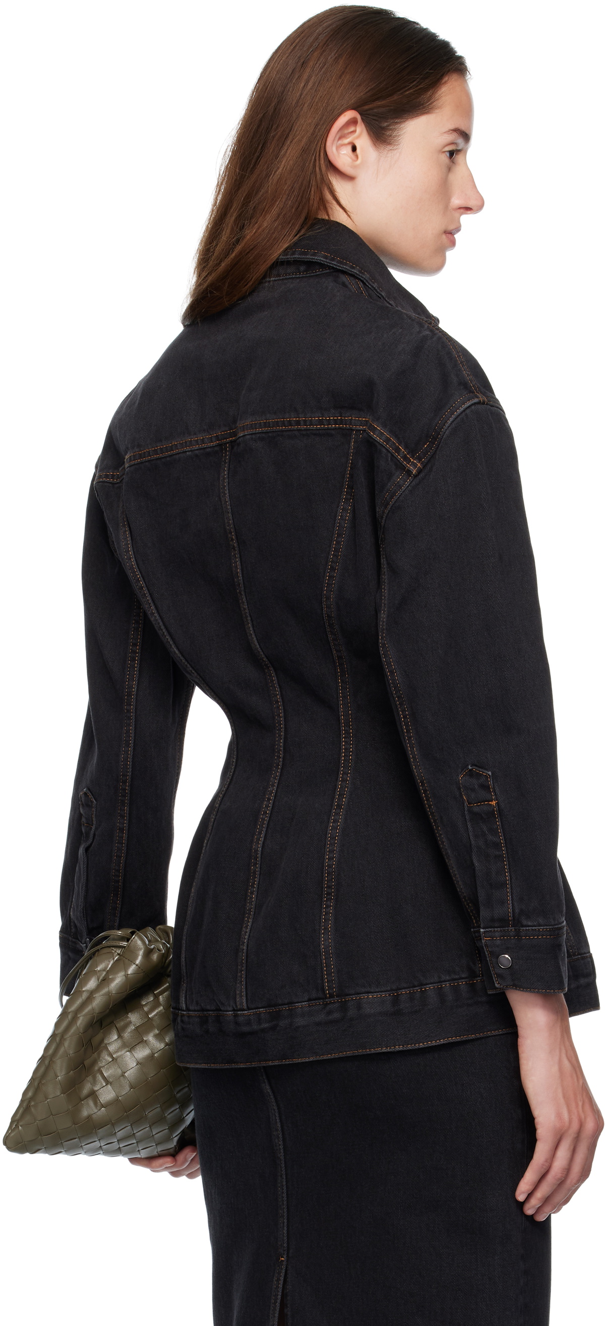 WARDROBE.NYC Black Denim Contour Jacket