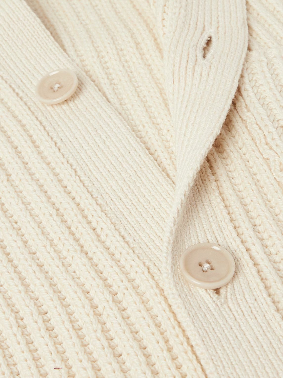 A Kind Of Guise - Juhi Ribbed-Knit Cotton Cardigan - Neutrals