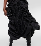 Junya Watanabe Ruched ripstop midi dress