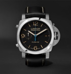 Panerai - Luminor 1950 3 Days Chrono Flyback Automatic Acciaio 44mm Stainless Steel and Leather Watch, Ref. No. PAM00524 - Black