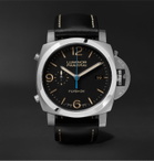 Panerai - Luminor 1950 3 Days Chrono Flyback Automatic Acciaio 44mm Stainless Steel and Leather Watch, Ref. No. PAM00524 - Black