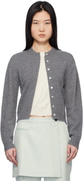 Sandy Liang Gray & White Newt Sweater