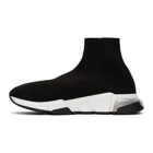 Balenciaga Black and Transparent Rubber Speed Sneakers