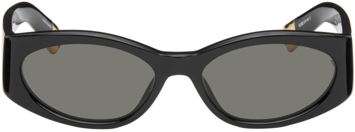 Photo: JACQUEMUS Black 'Les Lunettes Ovalo' Sunglasses