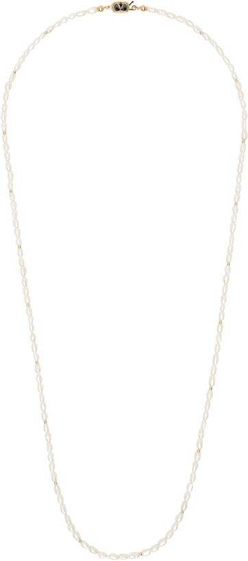 Photo: Valentino Garavani White & God VLogo Pearl Necklace