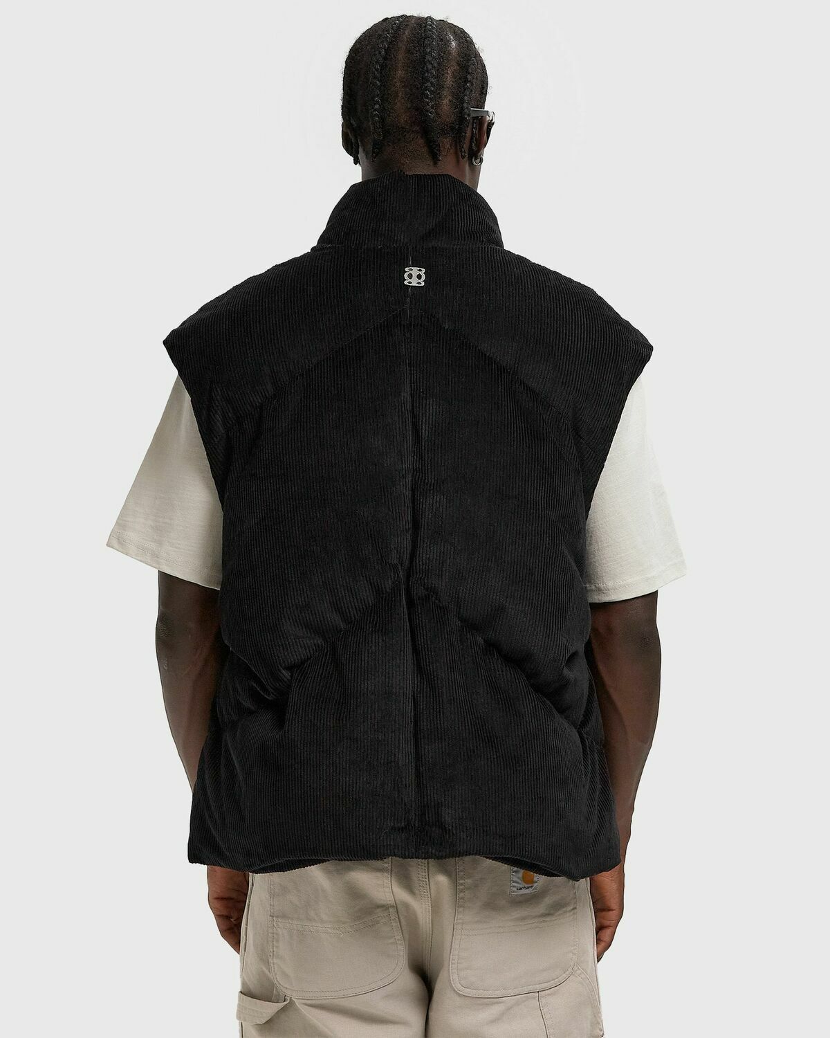 Rough. CORDUROY PUFFER VEST Black Men