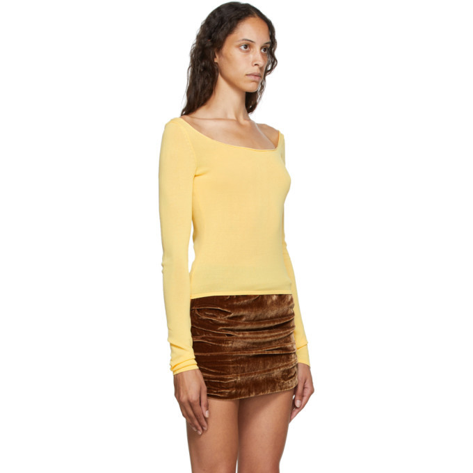Georgia Alice Yellow Knit Pearl Top