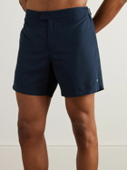 Loro Piana - Embellished Straight-Leg Mid-Length Swim Shorts - Blue