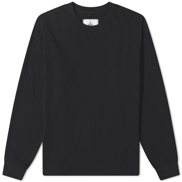 Photo: Reigning Champ Men's Long Sleeve Midweight Jersey T-Shirt in Black