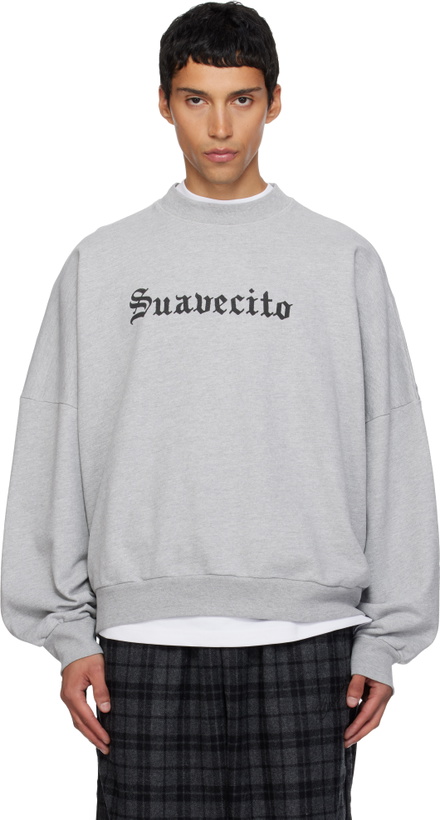 Photo: WILLY CHAVARRIA Gray 'Suavecito' Hooligan Sweatshirt