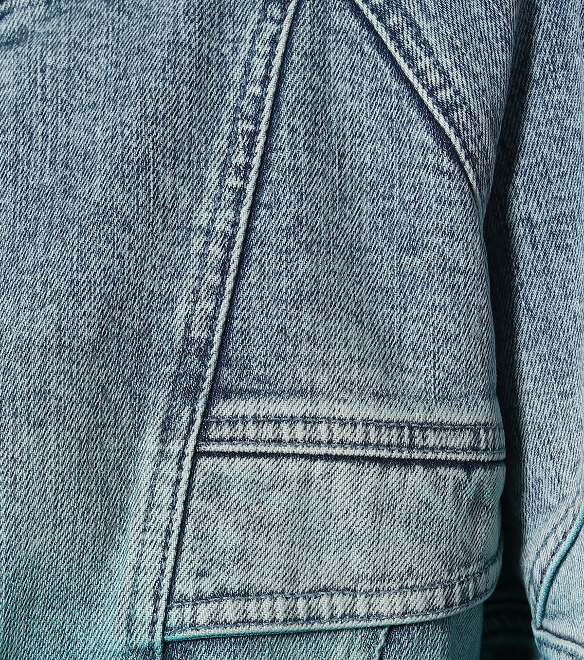 STELLA MCCARTNEY Oversized bouclé-denim shirt