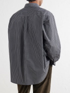 LOEWE - Loewe Logo-Embroidered Checked Shirt - Gray