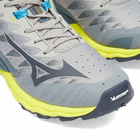 Mizuno Men's Wave Daichi 7 Sneakers in Ghost Grey/Ombre Blue/Bolt 2