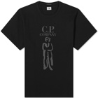 C.P. Company Men's 30/2 Mercerized Jersey Twisted British Sailor T in Black