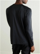 Reigning Champ - Striped Stretch-Jersey T-Shirt - Black