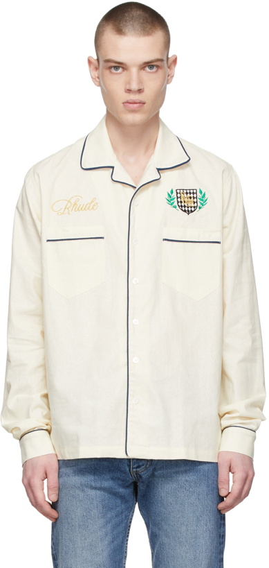 Photo: Rhude Off-White Linen Shirt