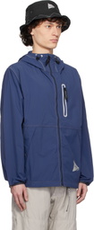 and wander Blue Gramicci Edition Brushed Nylon Jacket