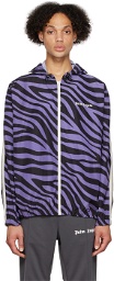 Palm Angels Black & Purple Zebra Jacket