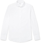 Brunello Cucinelli - Slim-Fit Cutaway-Collar Cotton Shirt - White