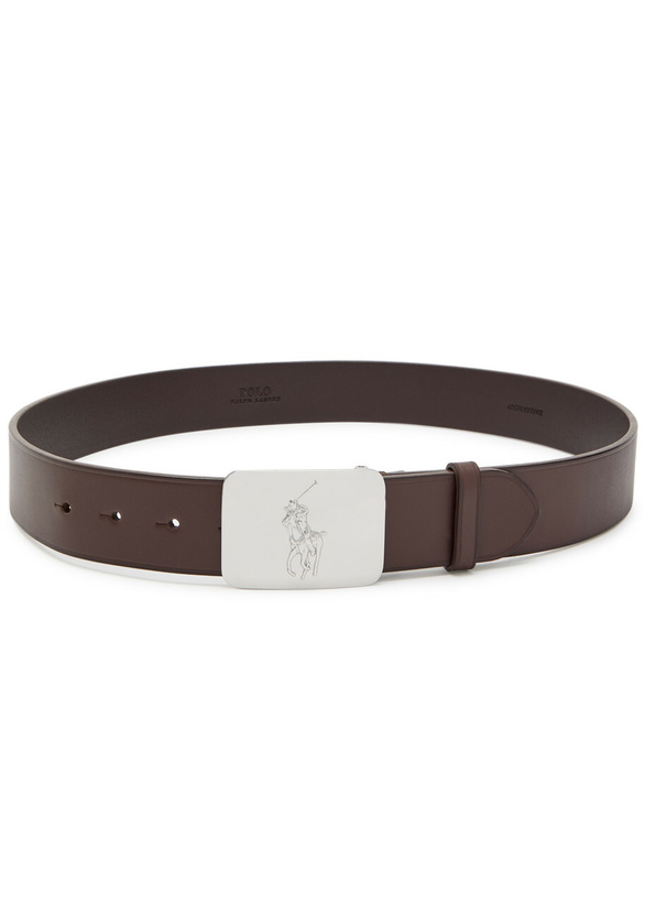 Photo: Polo Ralph Lauren Logo Leather Belt Brown